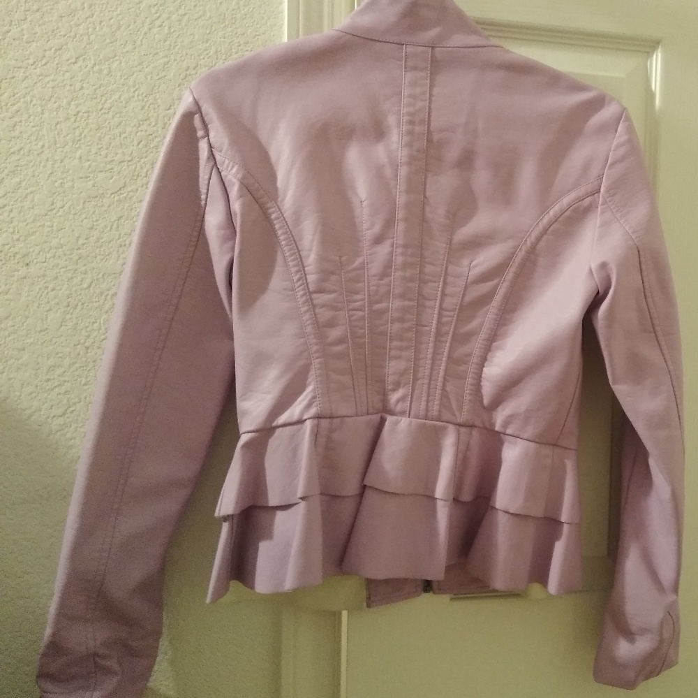 Periwinkle pleather jacket - Picture 2 of 2